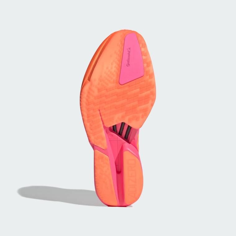 Маратонки Adidas Adizero Adios Pro 4 яркорозови с оранжево, изглед към подметката